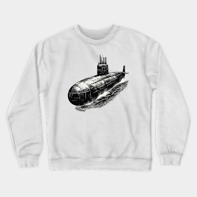 Submarine Crewneck Sweatshirt by Vehicles-Art